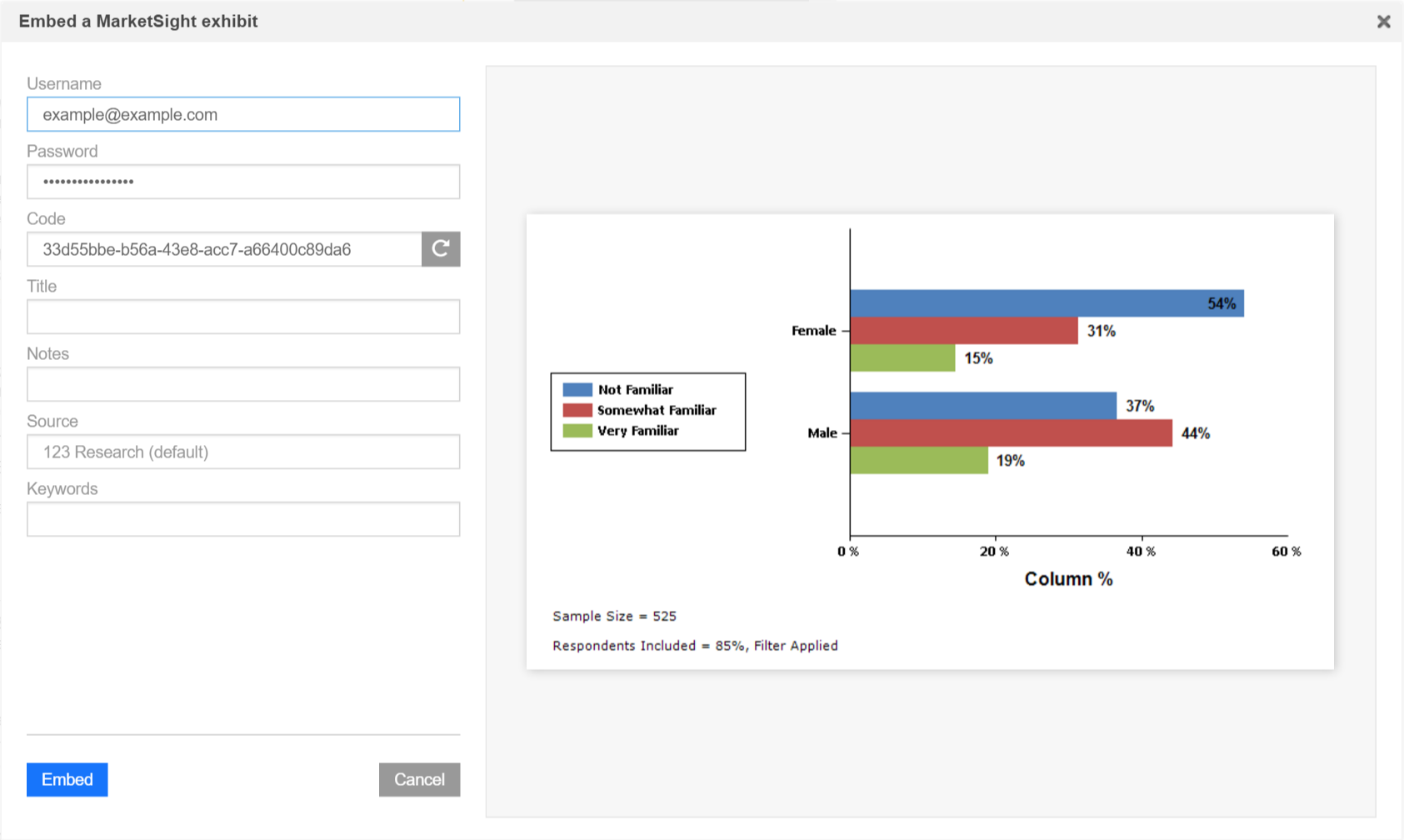 Embedding MarketSight Exhibits 10