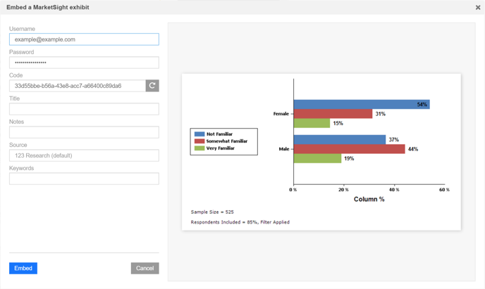 Embedding MarketSight Exhibits 10