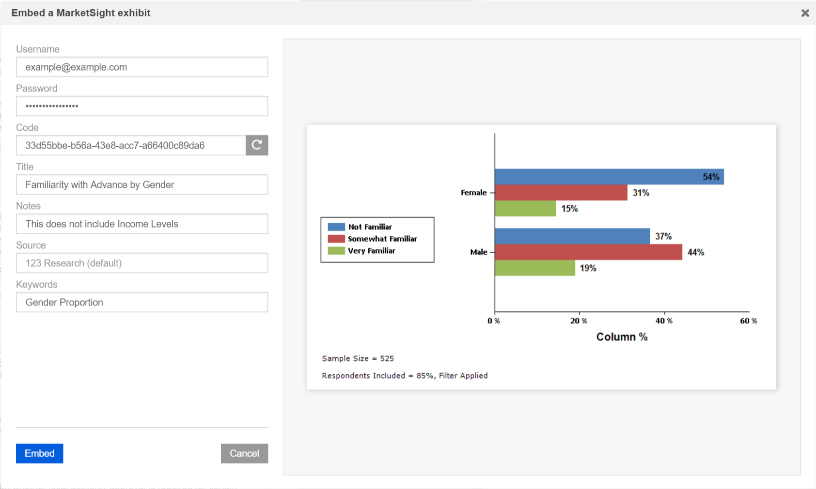Embedding MarketSight Exhibits 11