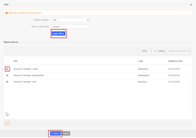 Grouping Reports using 2