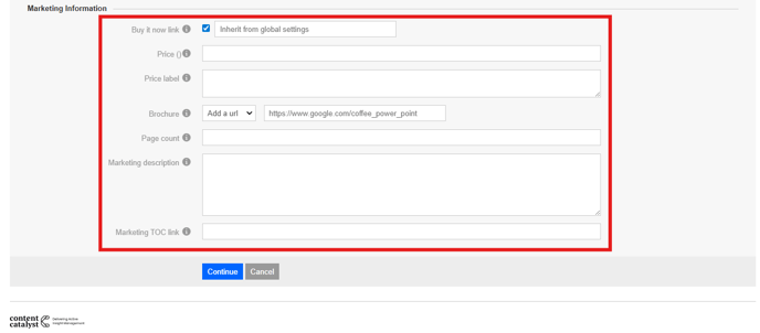 Marketing Info Admin