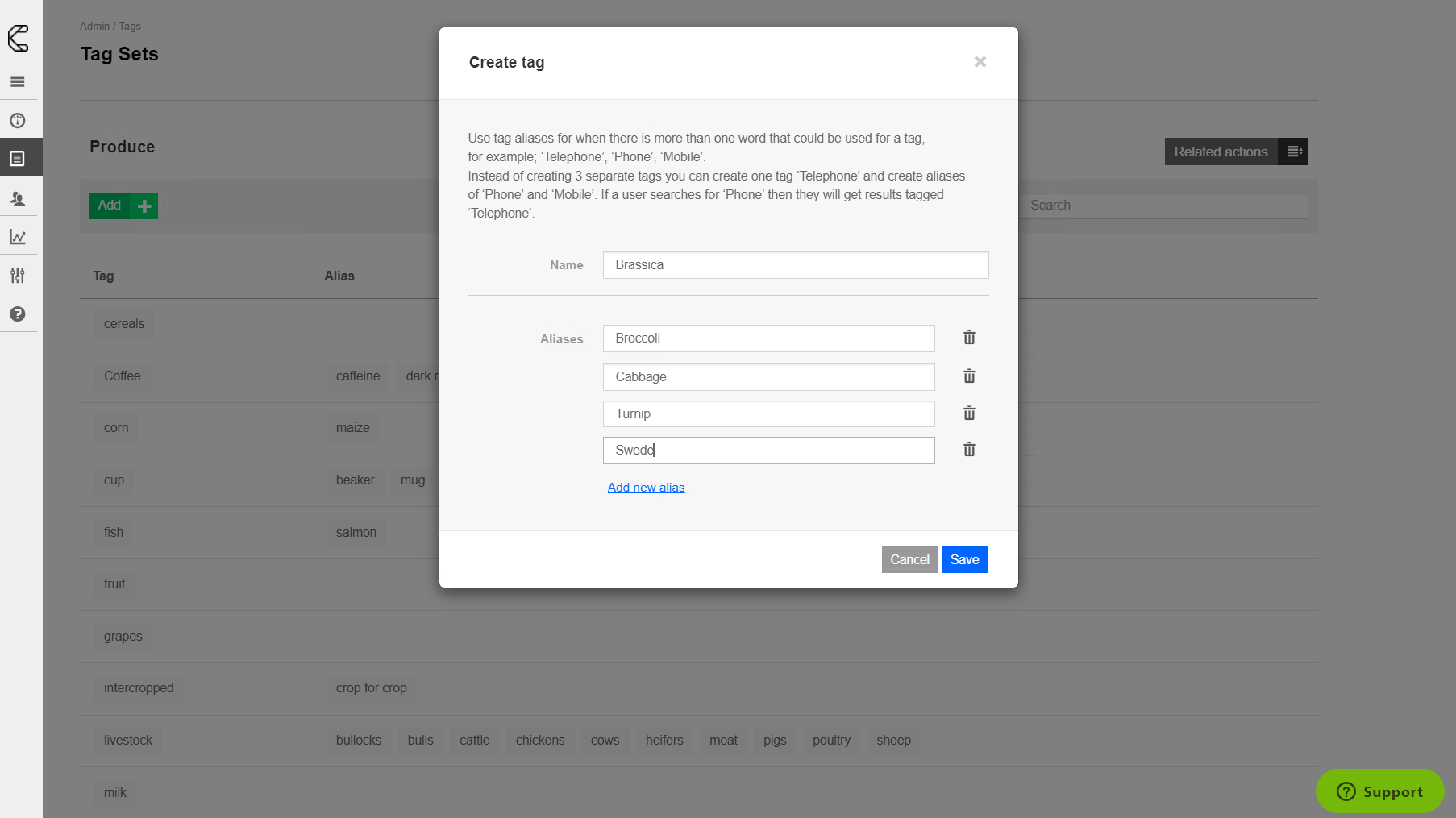 Additional Tag Creating and Editing a Tag Set