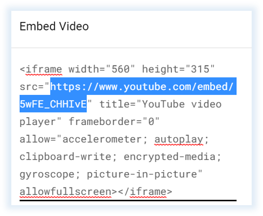 Adding a Video Within an External Report